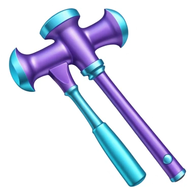 glitter purple and cian hammer ban sticker