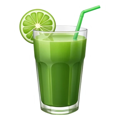 a glass of green juice, vibrant, simple, clear sticker