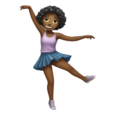 Girl dancing with music sticker