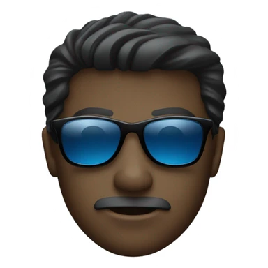 black car with blue sunglasses  sticker