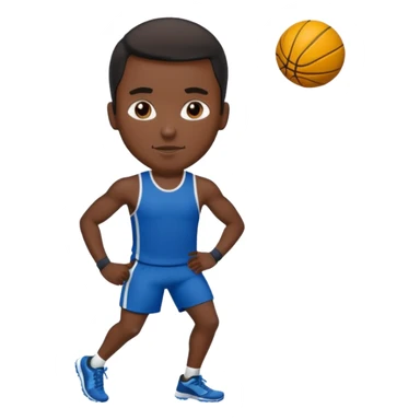 black man Number 7 Printed Athlete sticker