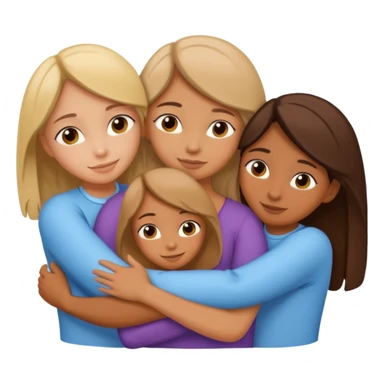 Girl hug her friends  sticker