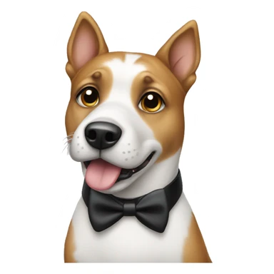 A dog wearing a tuxedo  sticker