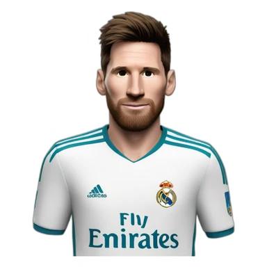 Messi avec le maillot du Real Madrid sticker