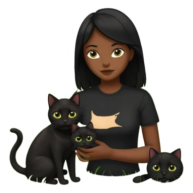 🛹🌿🖤👩🏽🐈 sticker