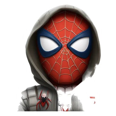 Spider-man wearing starwars coat sticker