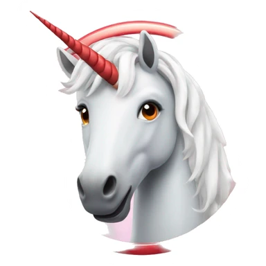 Unicorn with red circle and lash over it  sticker