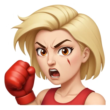 woman punching woman in face sticker