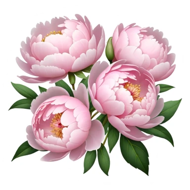 Pale pink peonies bouquet  sticker