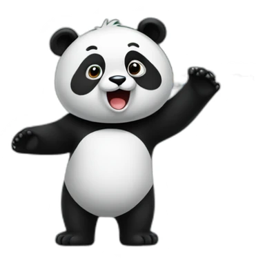 panda giving a presentation chalkboard sticker