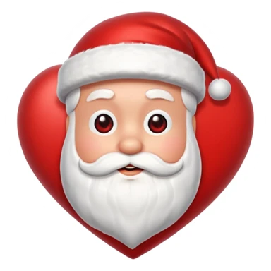 Santa heart sticker
