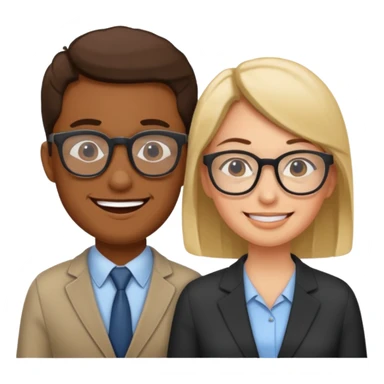 two Bestie man and woman coworkers teacher sarcastic sticker