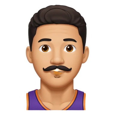 devin booker with mustache sticker