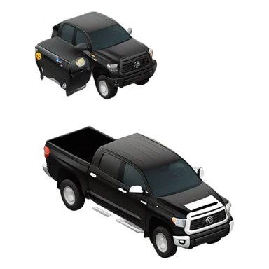Black toyota tundra racing on highway sticker