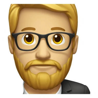 Businessman with a beard and glasses sticker