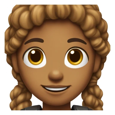 I want you to create the face of a gamer girl, happy face with brown skin. sticker