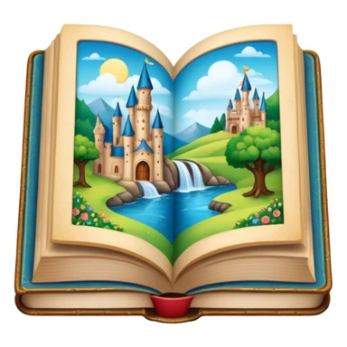 Fairytale book open sticker