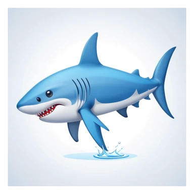 Un tiburón con piernas, teniendo puestas unos zapatos Nike azul sticker