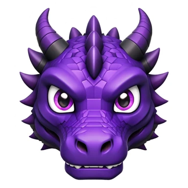 Minecraft black dragon head with purple eyes sticker