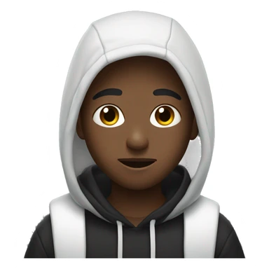 boy in black hoodie indoors with white cleanser on his face sticker