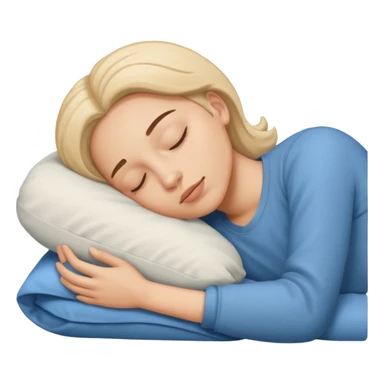 person sleeping on their side sticker