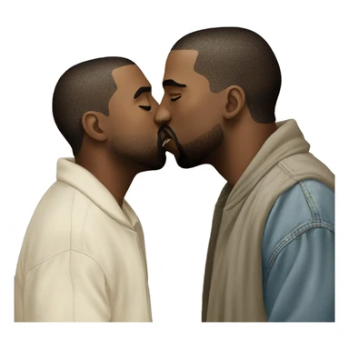 kanye west kissing kanye west sticker