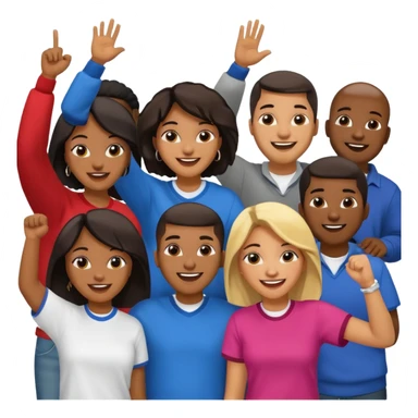 African American crowd of fans men and women at a rap concert sticker