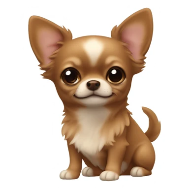 Fluffy brown Chihuahua ￼ sticker