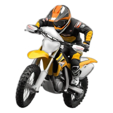 Moto cross qui fait une roue sticker