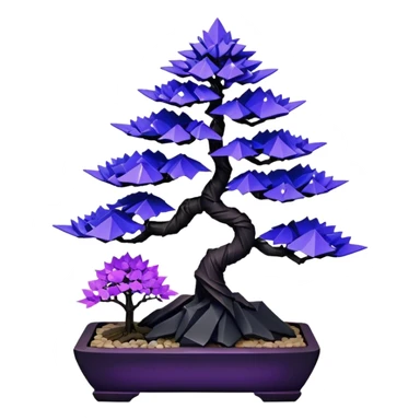  Rustic shiny crystal black-purple fiber optic lights  maple cobalt tiny bonsai origami  sticker