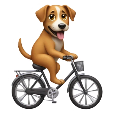 Dog on a bike sticker