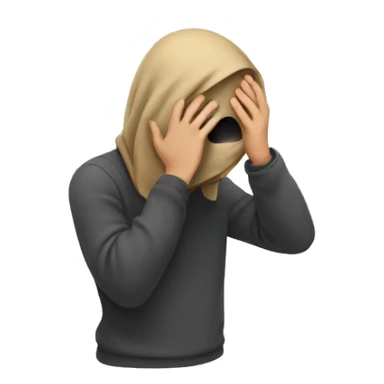 Shy person covering their face sticker