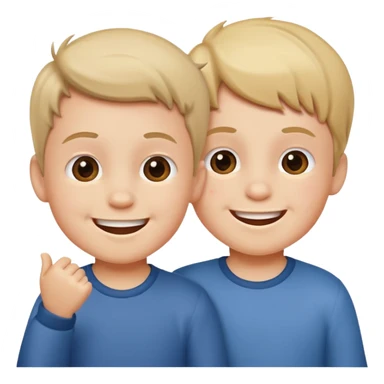 2 little boys playing sticker