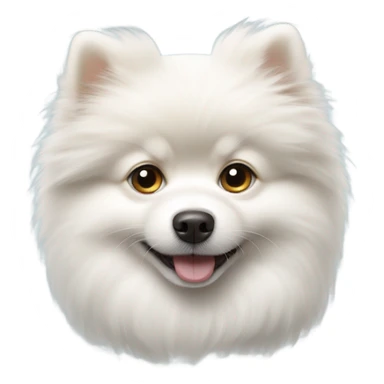 White Pomeranian dog puppy sticker