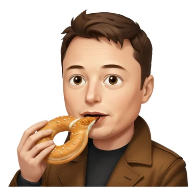 Elon Musk eats simit sticker