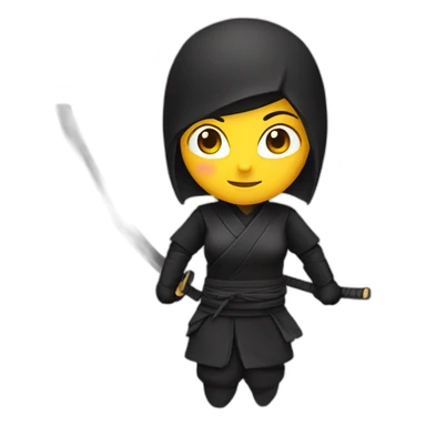 female ninja sticker