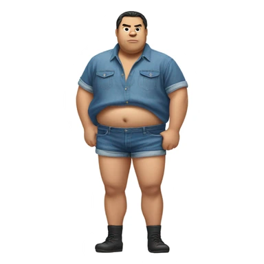 Sumo wrestler wearing jorts sticker