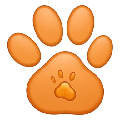 a very light pale pastel orange #FFDBBB pawprint sticker