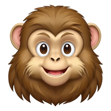 monkey with a mullet sticker