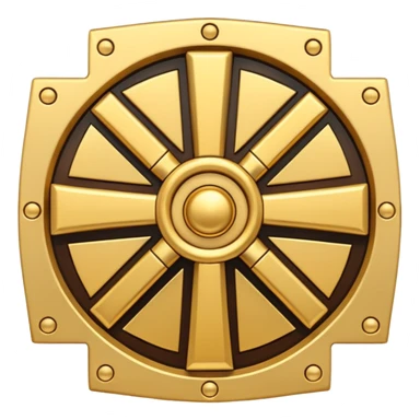 simplified iconic Chakana Andean cross gold color sticker