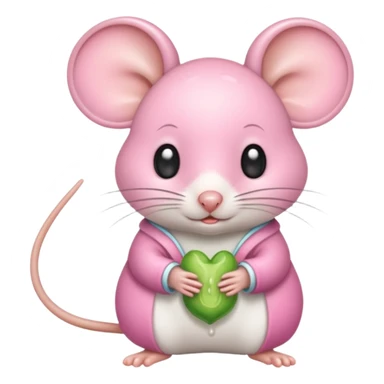 The mouse is bathing in okroshka. sticker