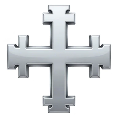 Silver triple cross sticker