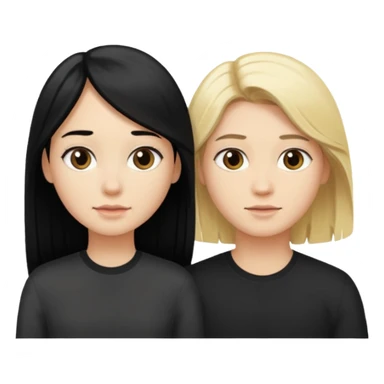 Blonde girl next to long black haired guy sticker