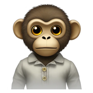 stuffed Haunted Monkey doll sticker