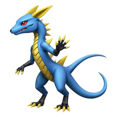 Shiny Cool Futuristic Smooth Edgy Cute Salandit-Zeraora-Lombax-Sergal-Genesect-Pokémon, full body sticker