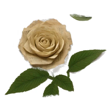 Shakespeare made of newspaper cuttings handwriting 420 hemp roses flowers plants leaves dragonfly mulberries Italy sticker