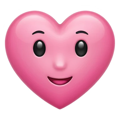 pink heart, simple and iconic, no text, emoji style sticker