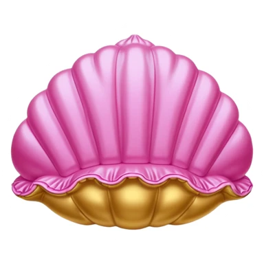 gold rococo pink inflatable puffy shell pastry sticker