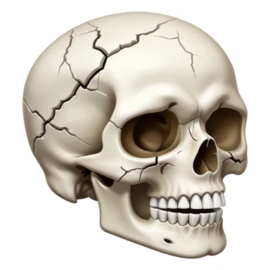 Skull in eternal anguish and pain  sticker