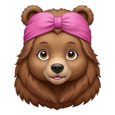 athlee bear with headband sticker